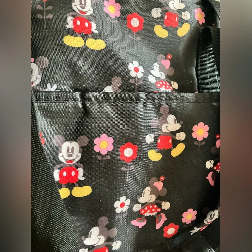 Disney Baby Minnie Mickey Mouse Diaper Bag Black Red Excellent Condition